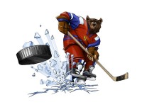 Медведь-хоккеист